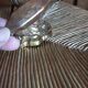 Lampe à poser pied bronze