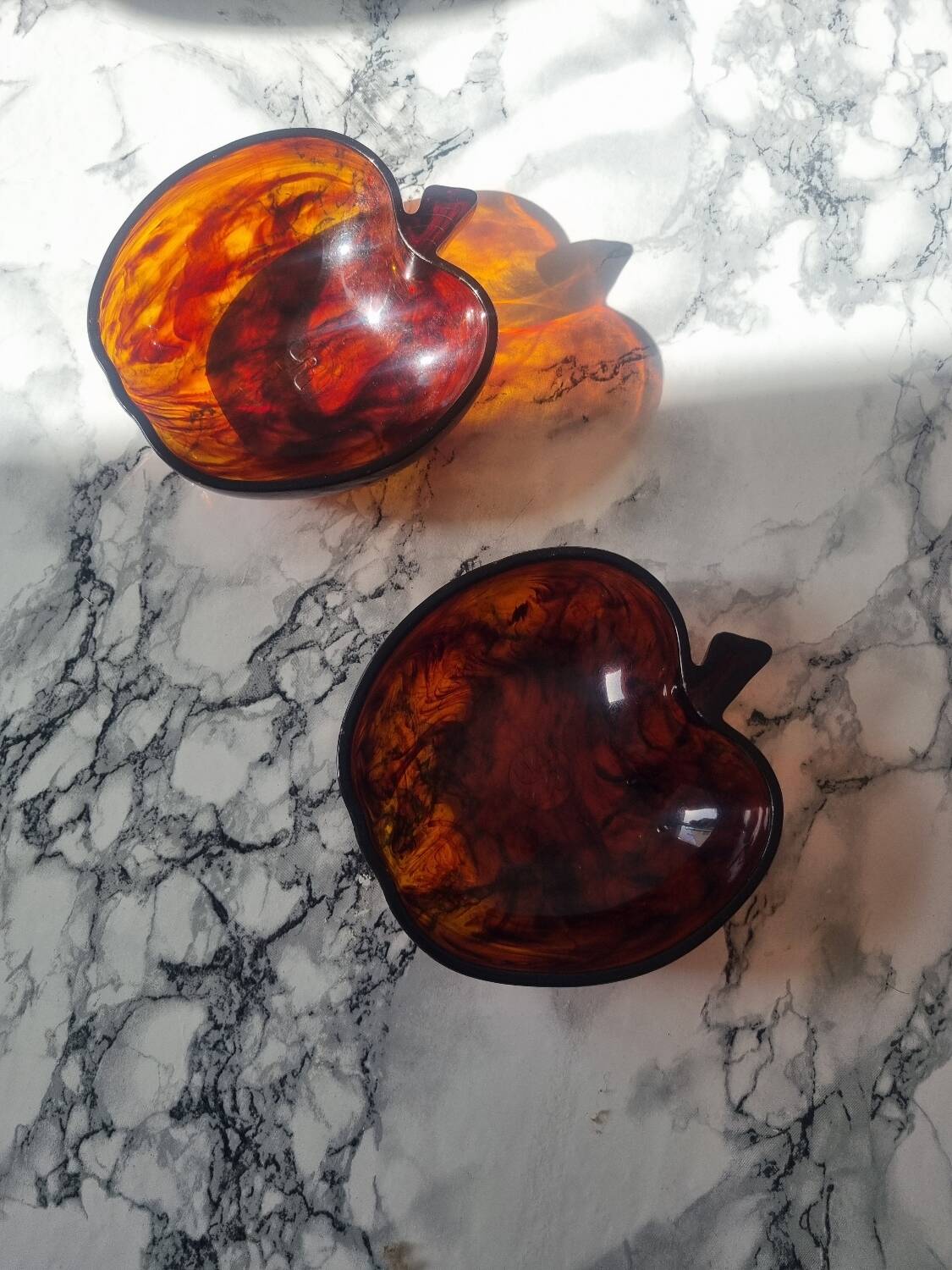 Set of two 1970s trinket trays.