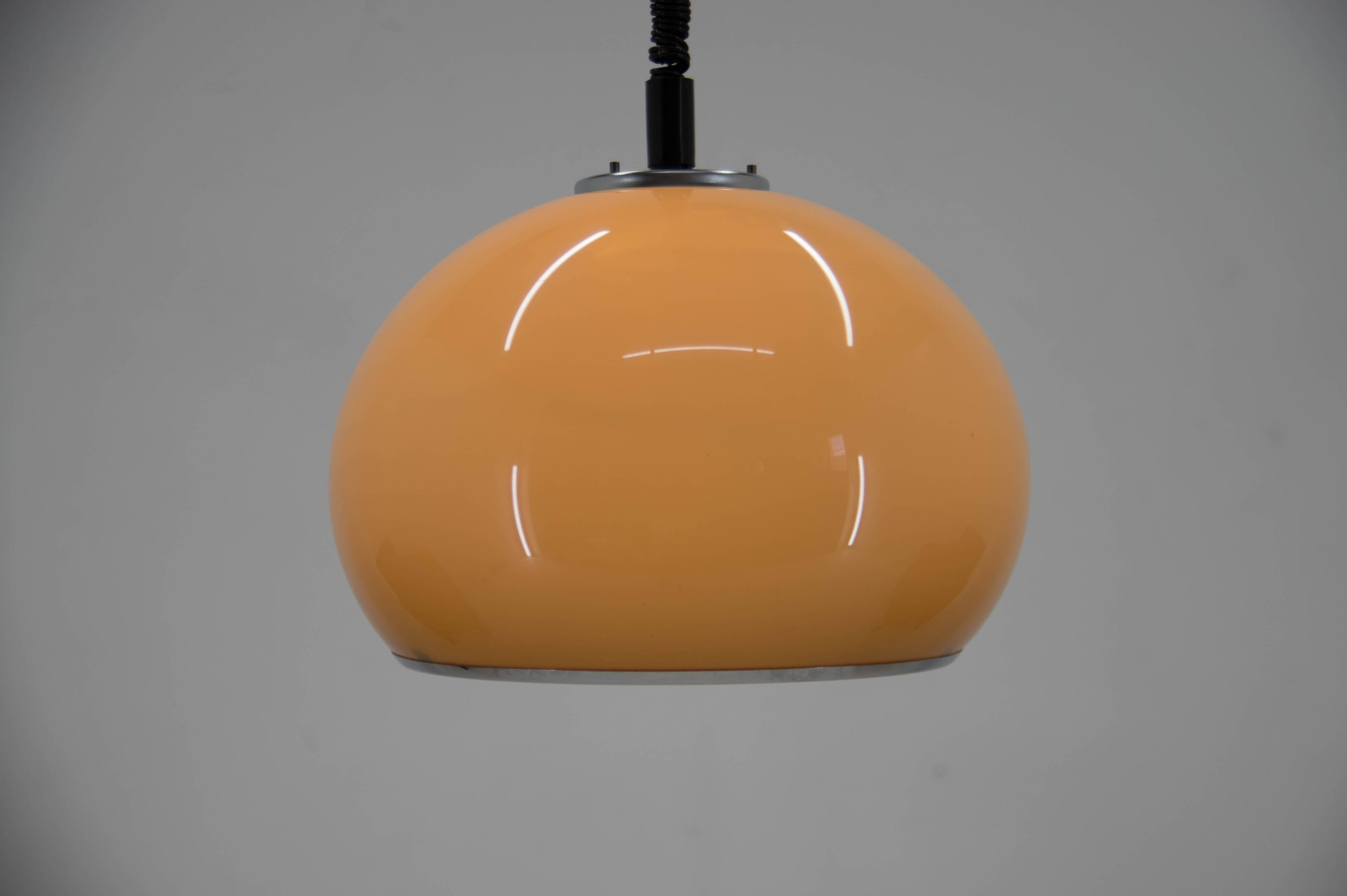 Vintage pendant light designed by Harvey Guzzini for Meblo, Italy, 1970s