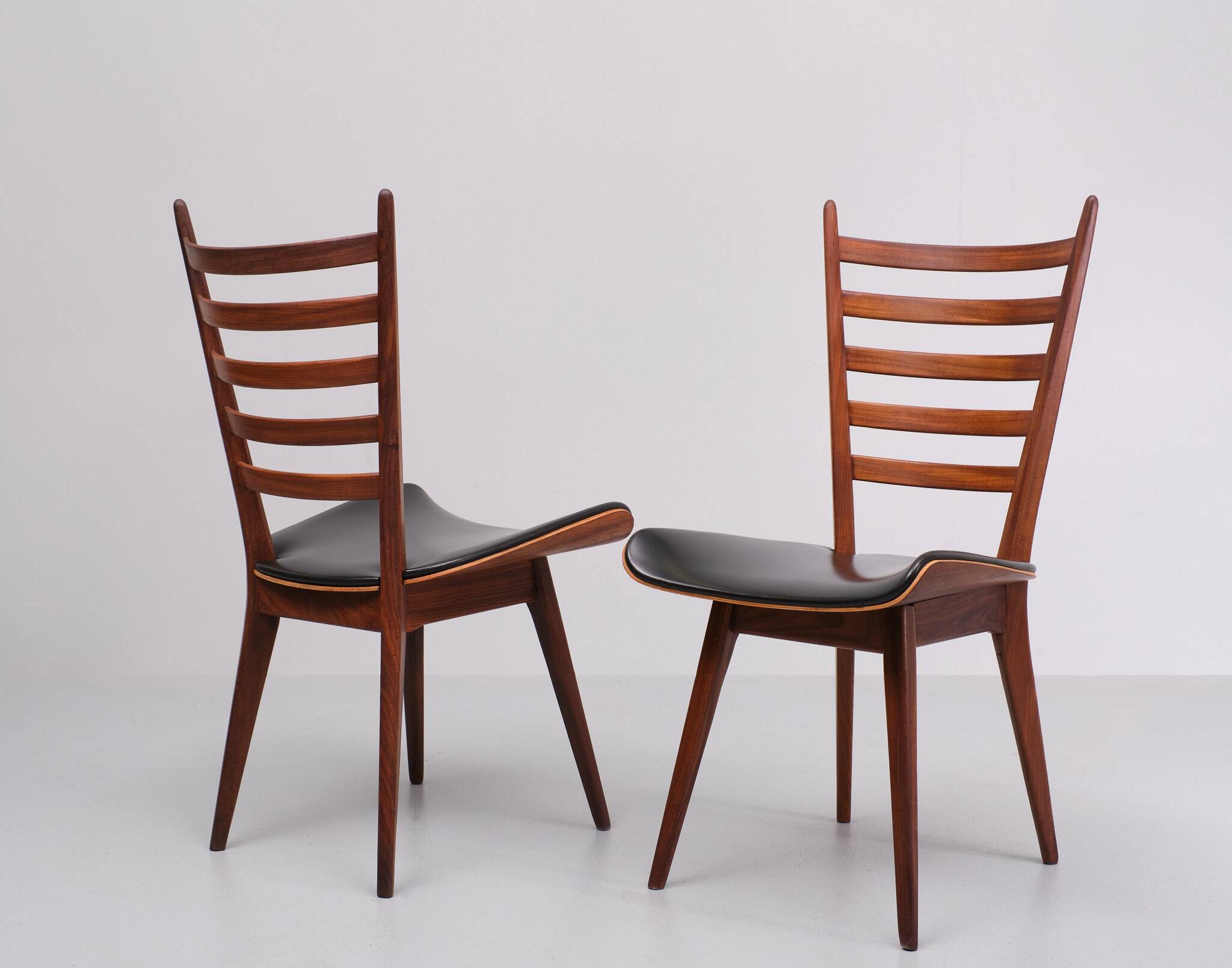 Cees Braakman curved ladder chairs 1950s Holland