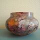 small glass vase Mistigri Chapoutier unique piece signed vintage decor