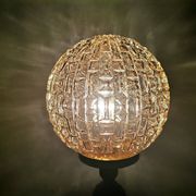 Large wooden table lamp with Glass lampshade
