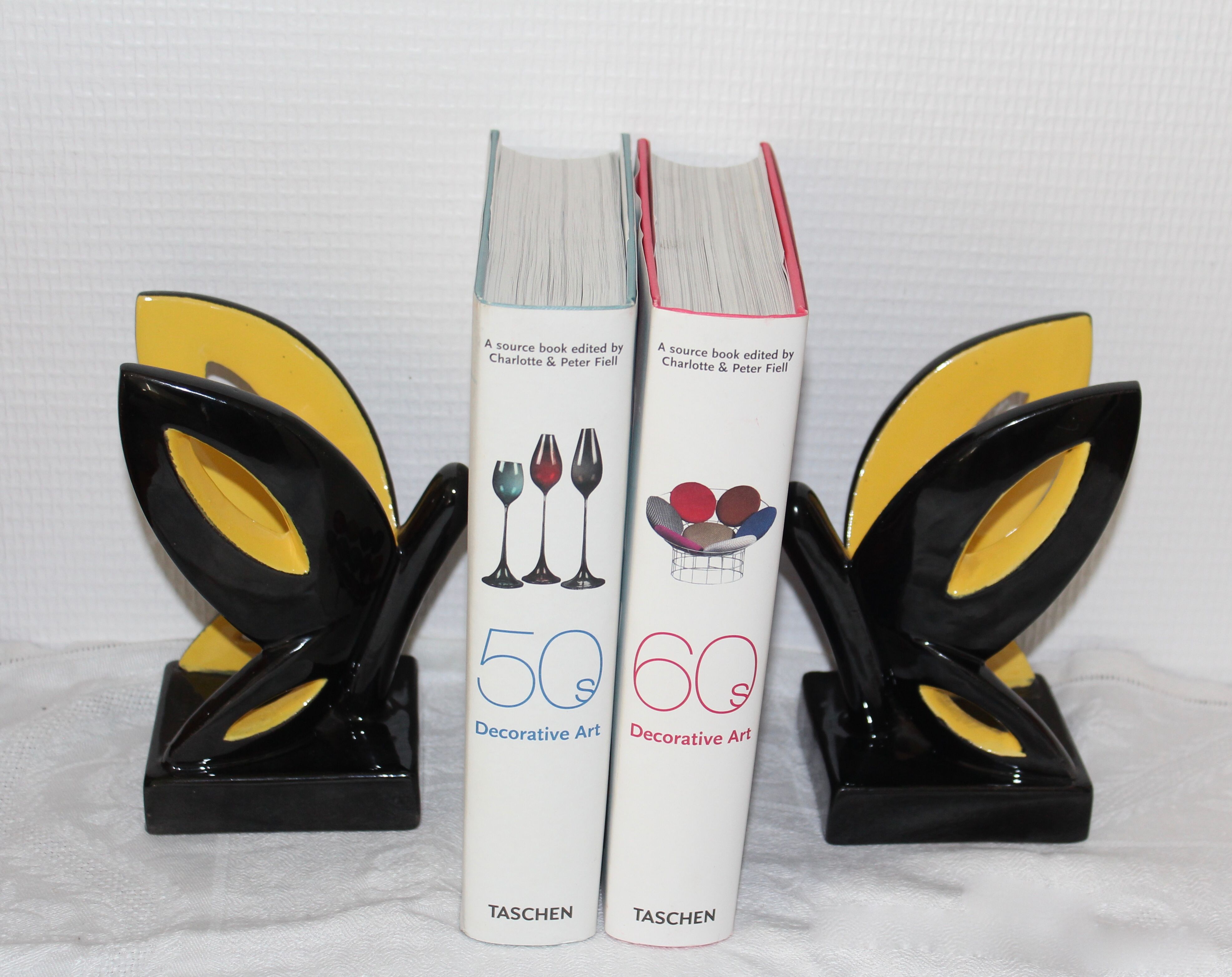 Pair of ceramic book greenhouse