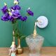 Vintage glass tulip wall light
