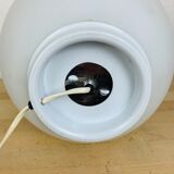 Domec egg lamp, white glass, 70s