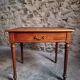 Antique oak writing table with drawer, French side table, console, solid oak desk, circa 1930–1950.