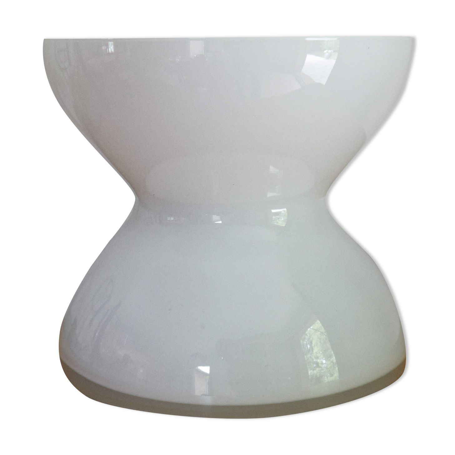 Vase diabolo ikea opaline blache