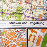 Affiche tableau mural Moscou publié par Westermann 1952