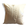 Romantic white old linen cushion