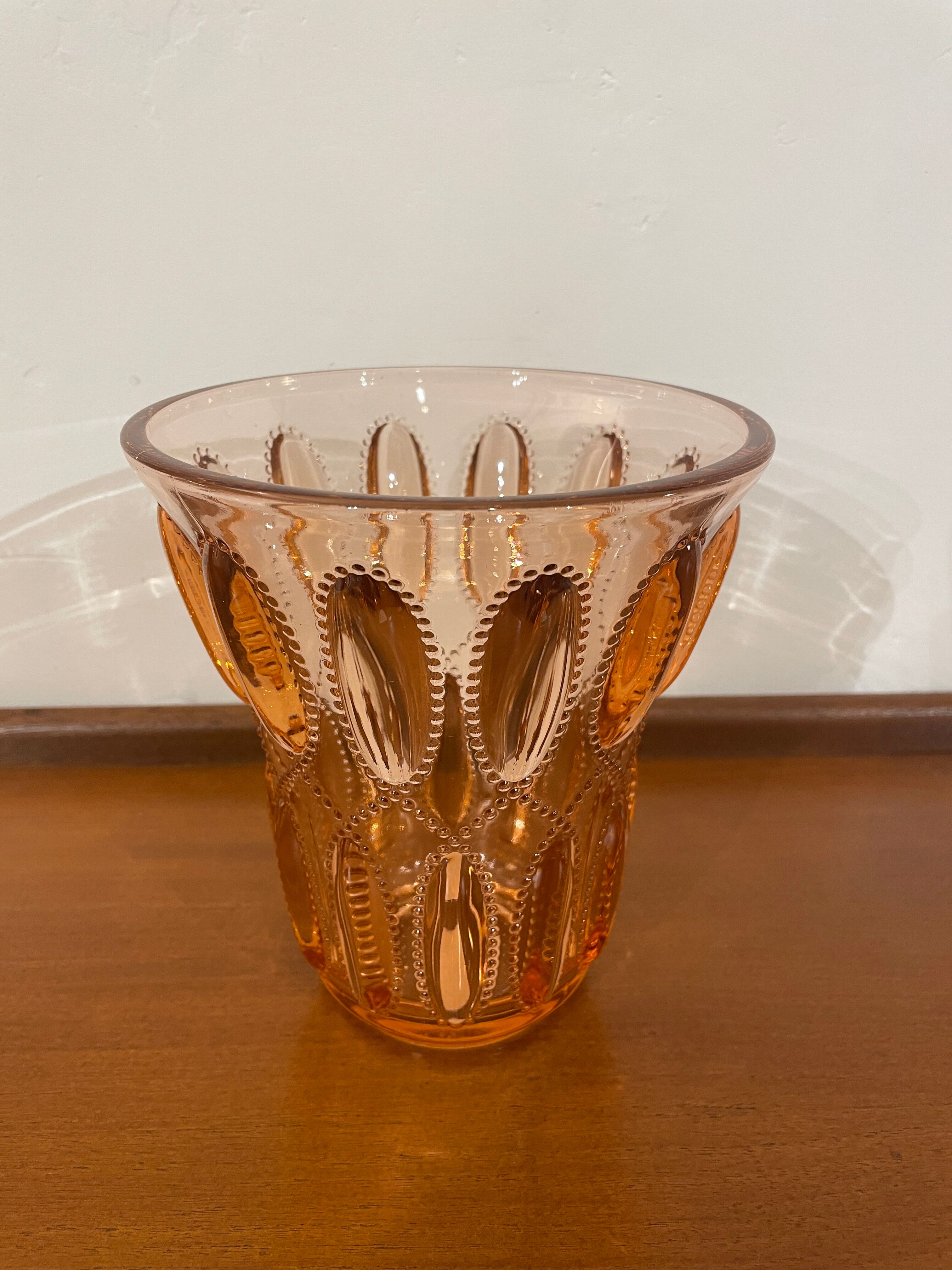 Vase moèle "éphémère", Luxval, Val Saint-Lambert, Belgium 1930's