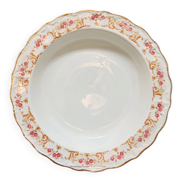 Hollow serving dish in Digoin porcelain