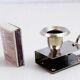 Cellar rat candle holder, match holder