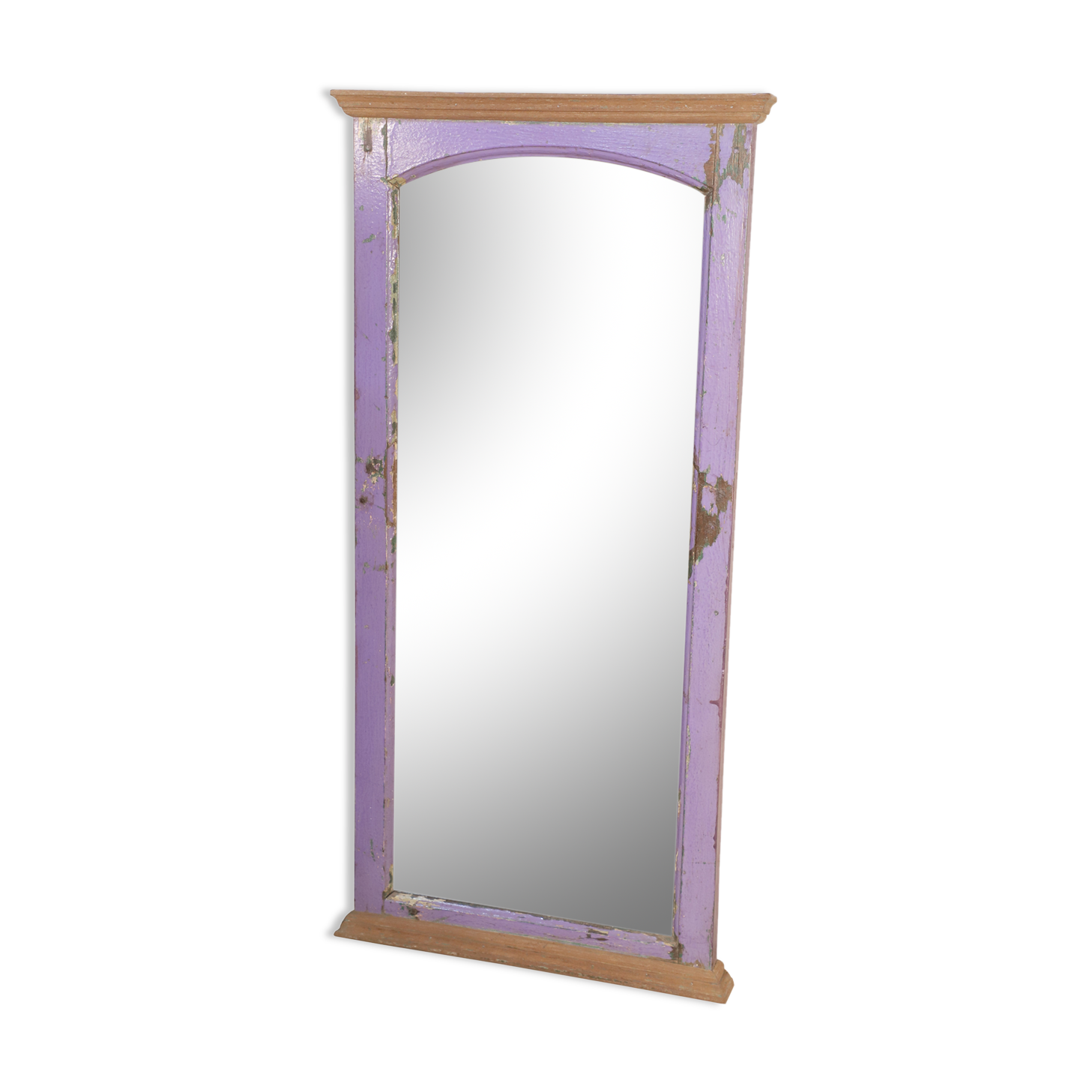Burmese teak mirror with purple patina