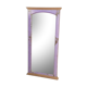 Miroir en teck birman avec patine mauve