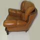 Louis XV style tawny leather chair