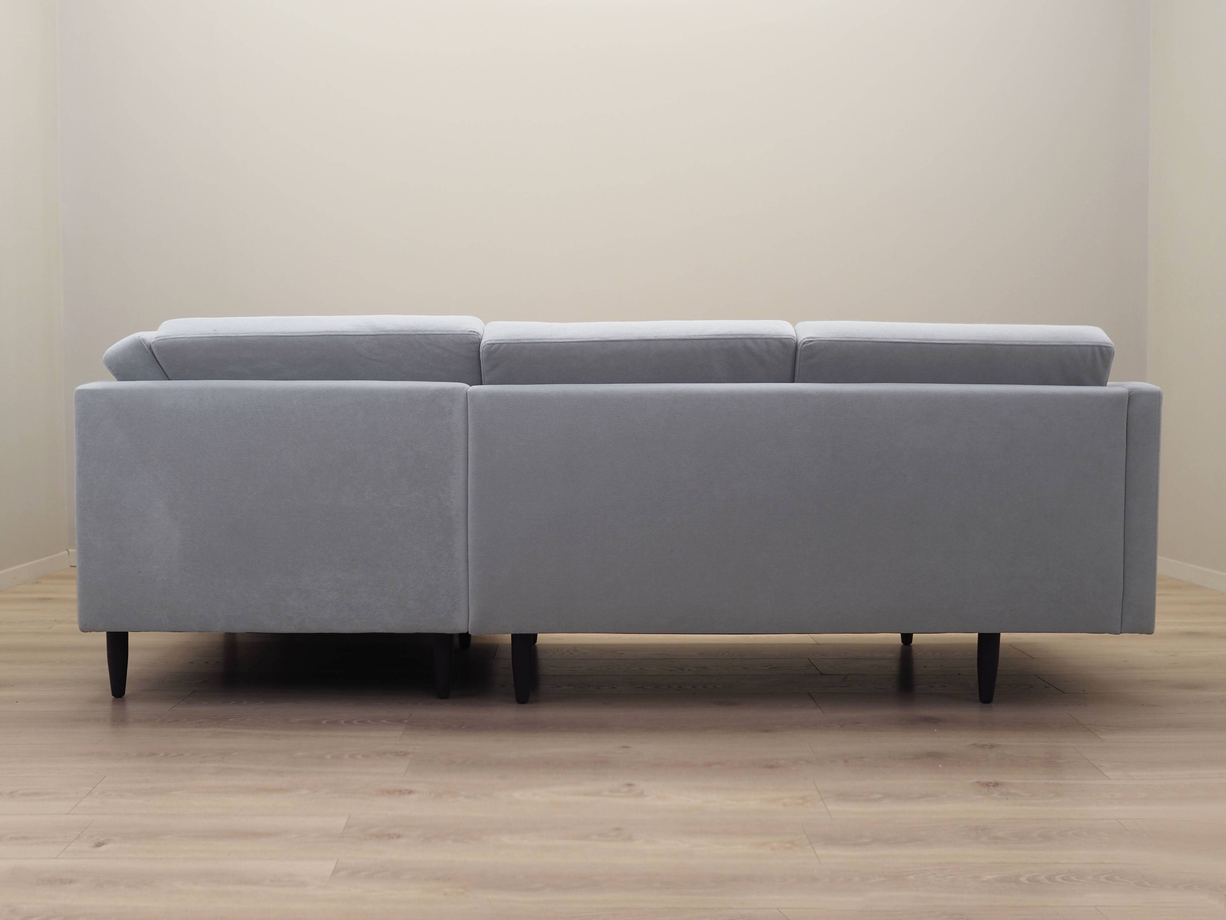 Grey corner sofa, Danish design, 1990s, production: Denmark