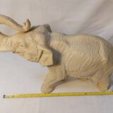Large Art Deco ceramic white elephant from the 60s