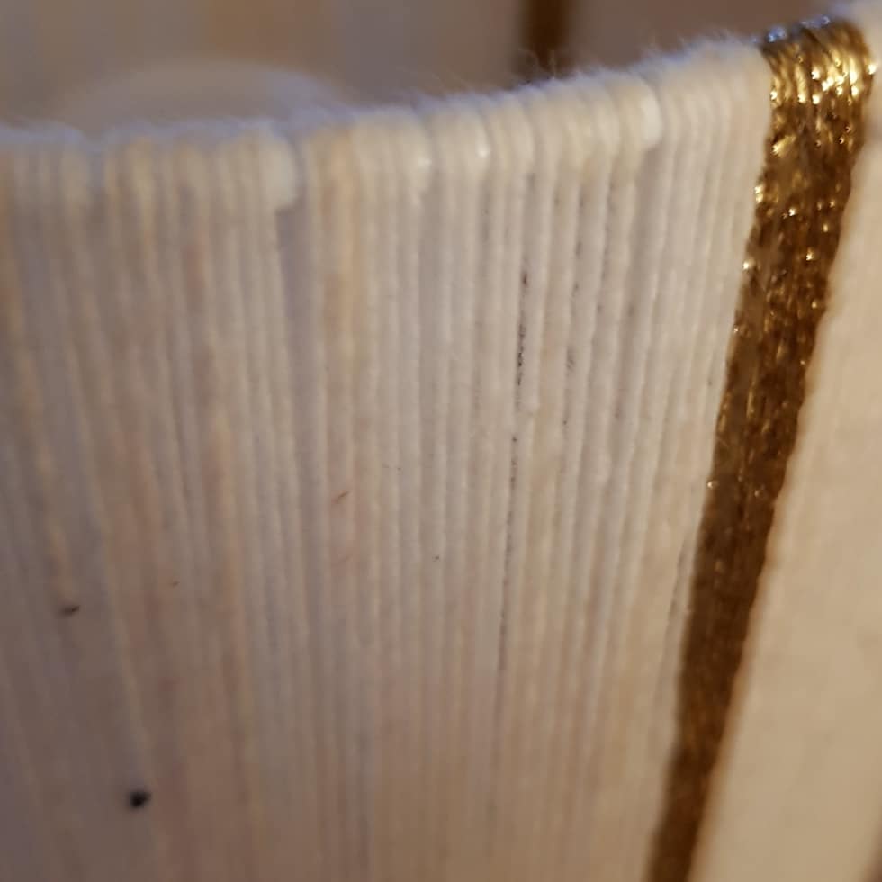 Old gold brass lamp cotton spinning