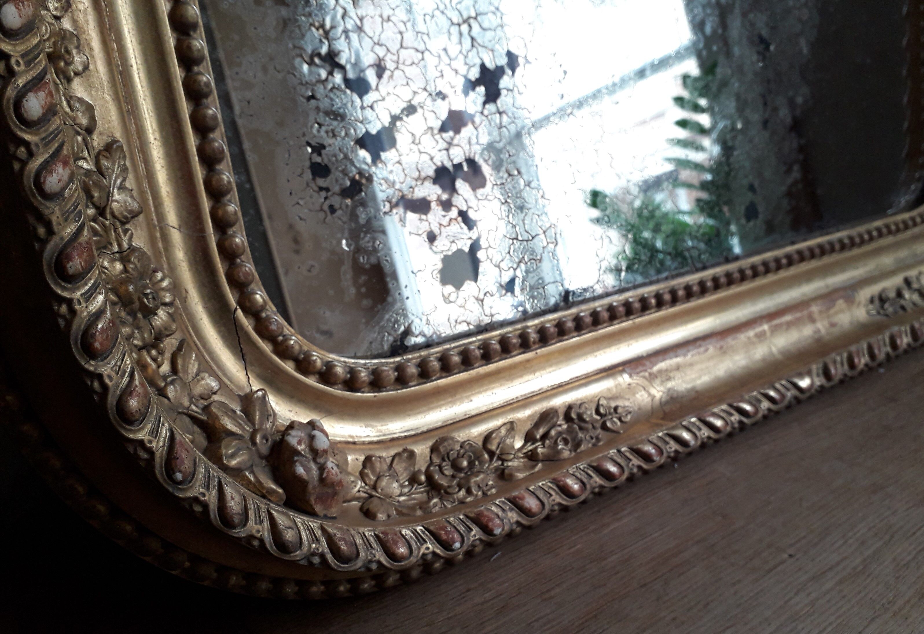 Ancient golden mirror