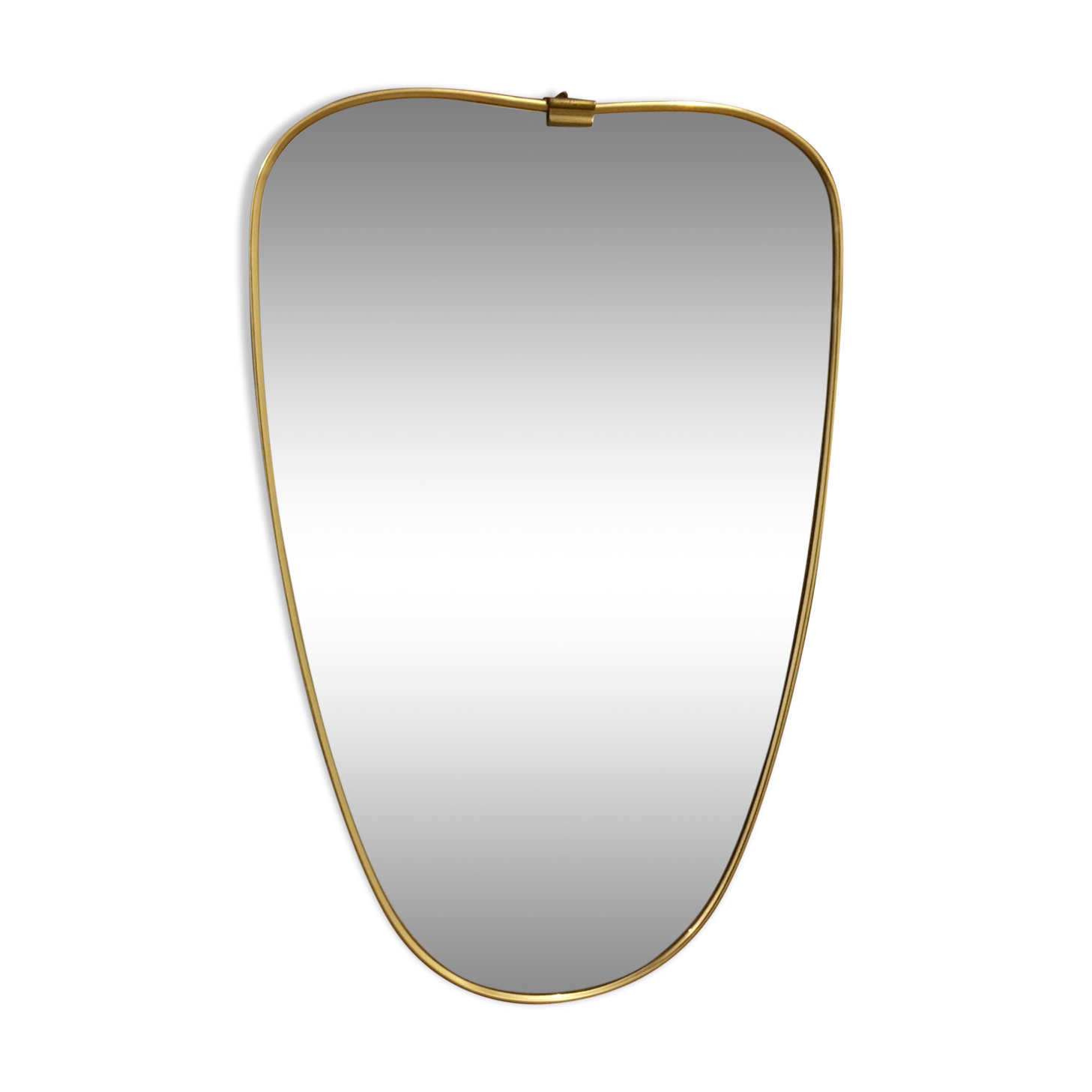 Mid-century gold outlined mirror
