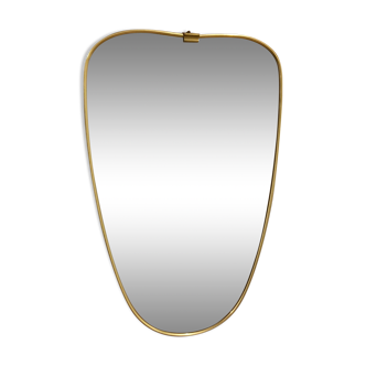 Mid-century gold outlined mirror