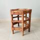 Vintage side table in bamboo and rattan 70s