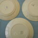 Lot of 3 vintage flat plates in faience