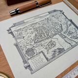 Printed in 1970, Angers, capital of Anjou.