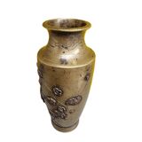 Japanese Bronze Vase With Bird, Late 19th Century