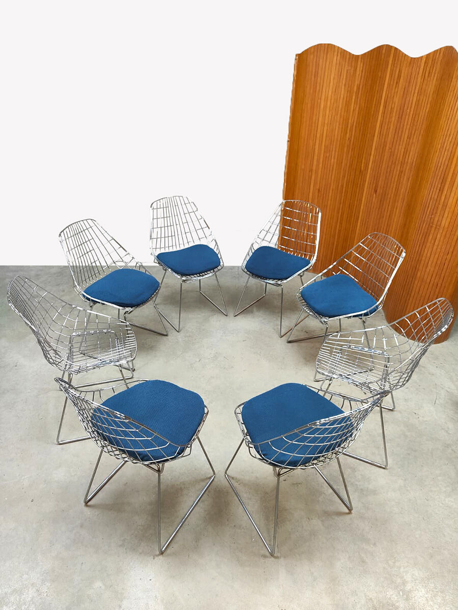 Vintage Dutch design Pastoe SM05 wire chairs Cees Braakman