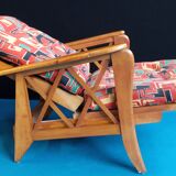 1950s wood reclining chair