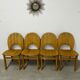Lot de 4 chaises scandinave möbelfabrik glostrup orme massif vintage 70