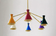 Chandelier 6 articulable arm multicolored