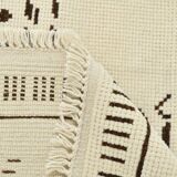 8x10 Beige & Dark Brown Modern Oushak Rug, 232x303Cm