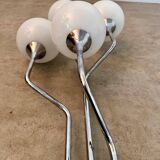 Old metal table lamp Italian design Gioffredo REGGIANI 70s vintage 4 lights
