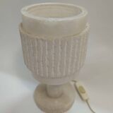 Alabaster table lamp, Brutalist style, France circa 1950