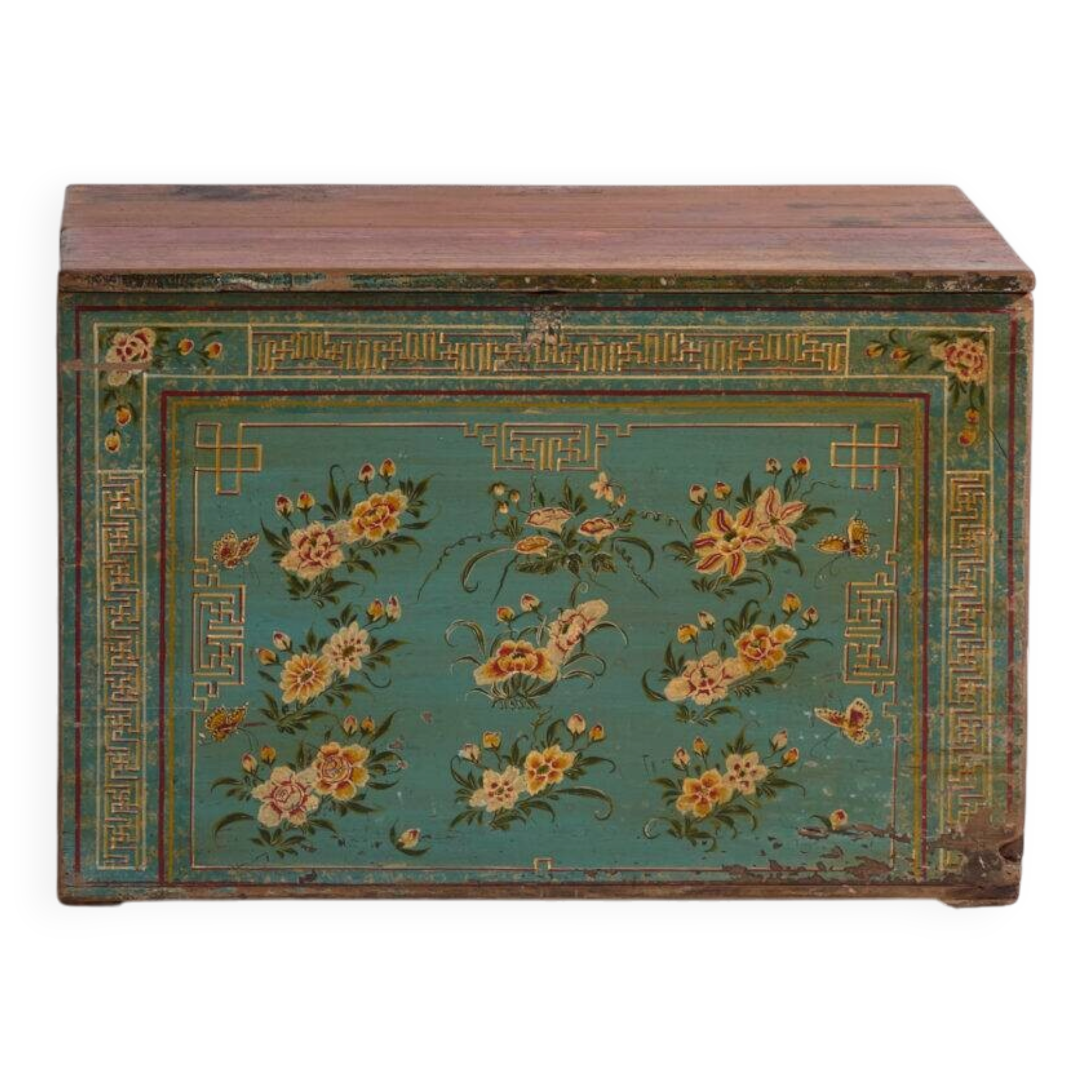 Antique Chinese pine wood chest – China, circa 1930