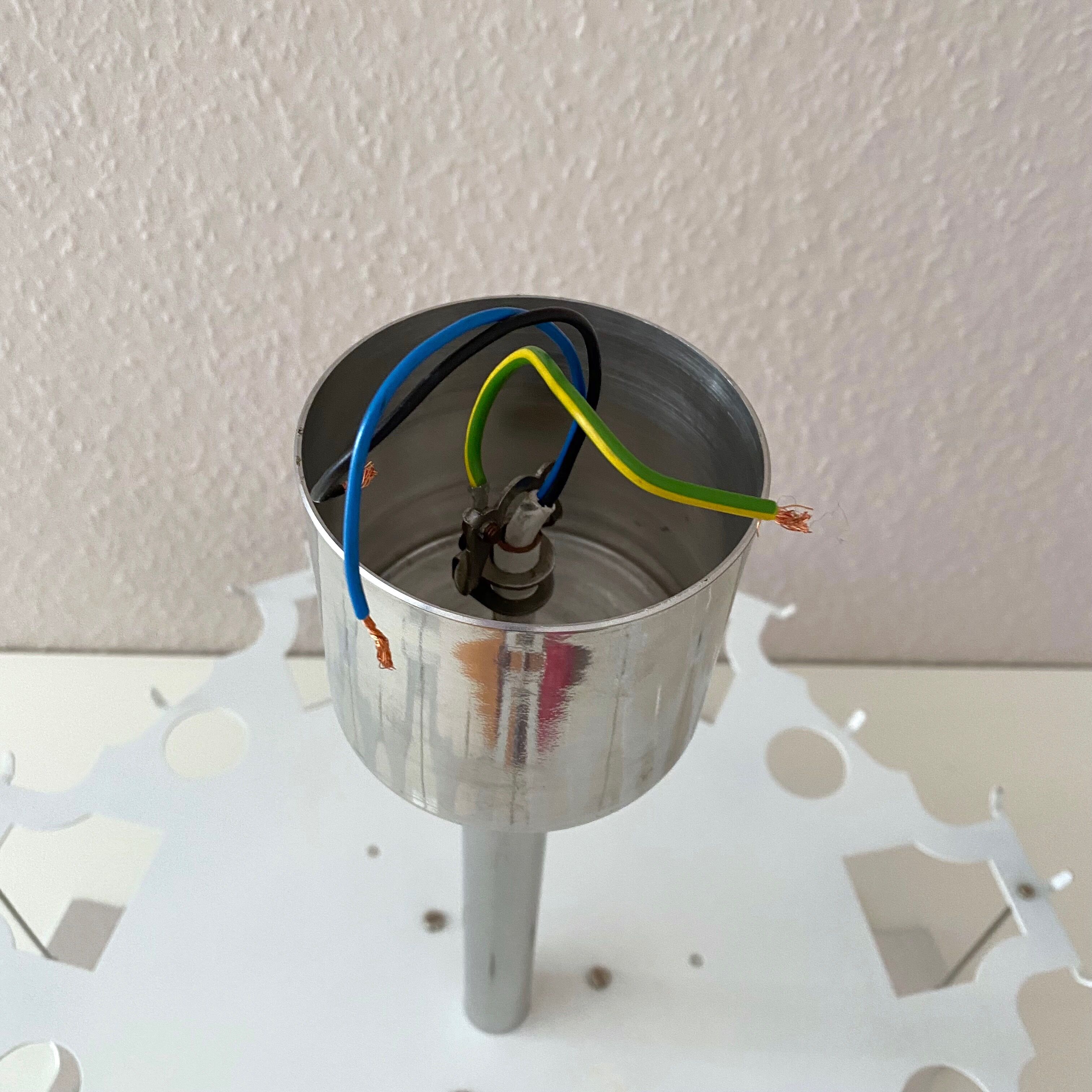 Glass chandelier by Doria Leuchten 1960s mid century lamp, vintage interior.