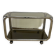 Metal and smoked glass rolling trolley / Bar cart from the 70s