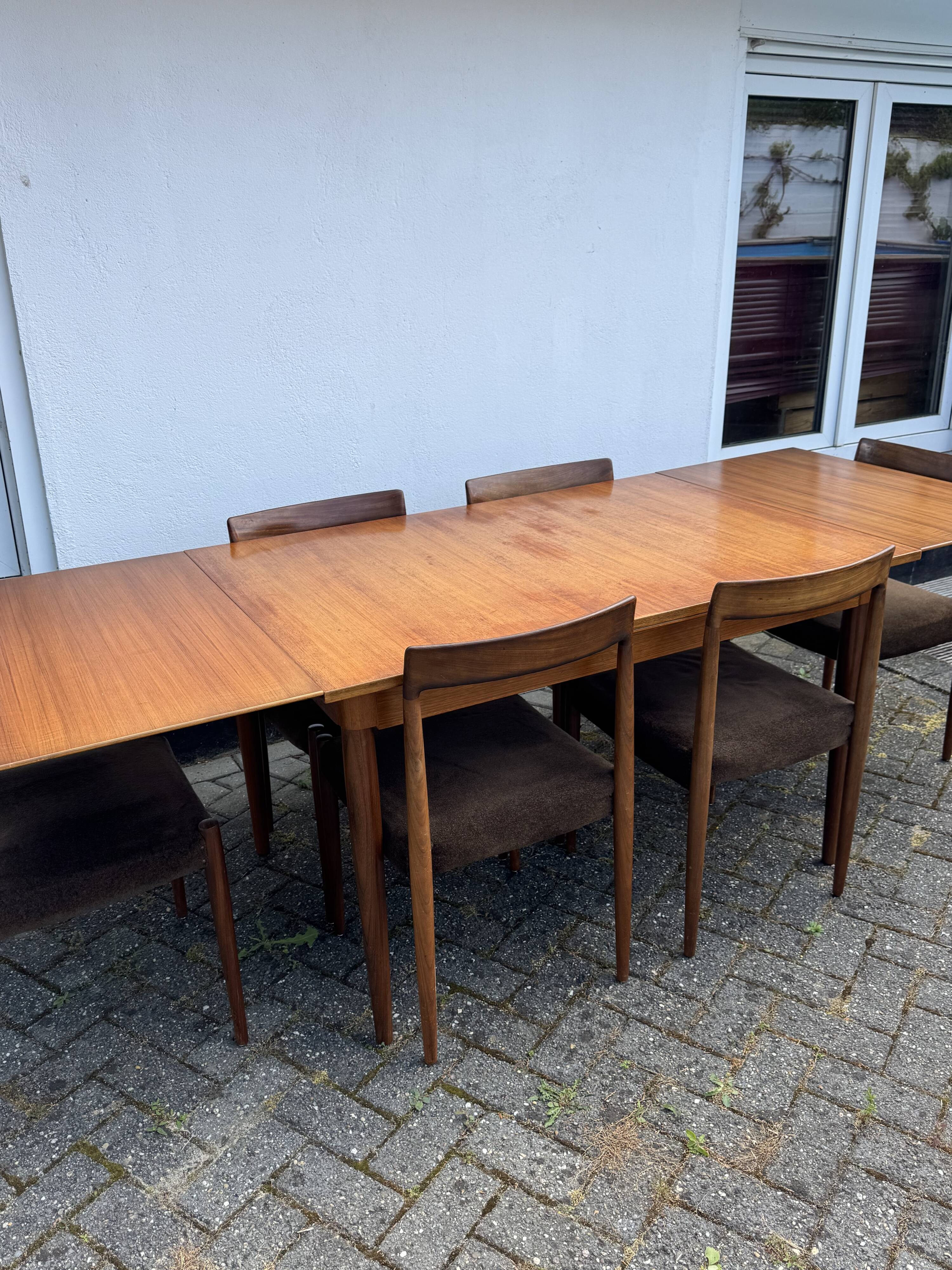 Ensemble de salle à manger vintage Lubke 8 pièces