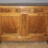 Empire chest of drawers with half columns in walnut 19th century