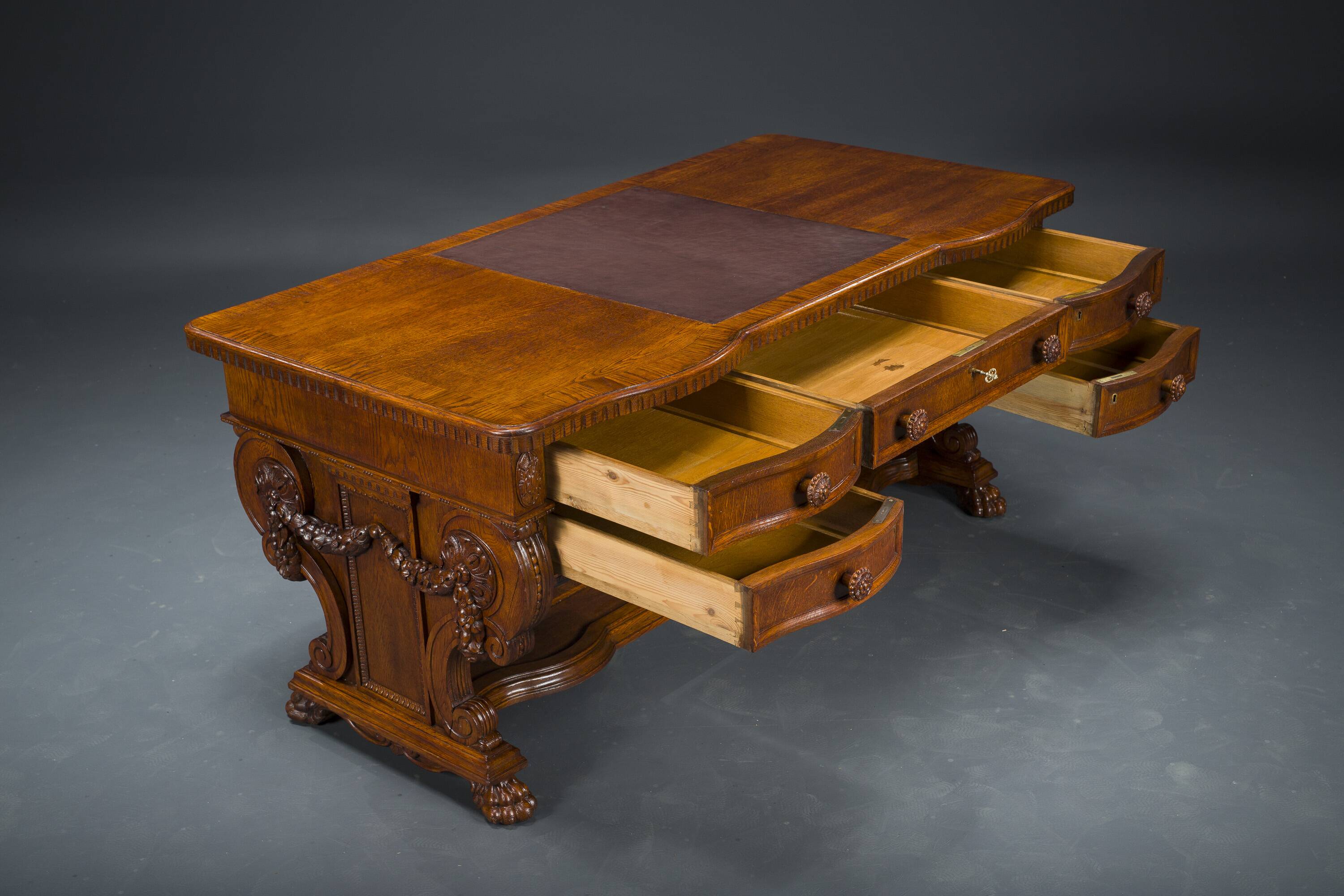 Vintage Neo-Renaissance Desk, 1920s
