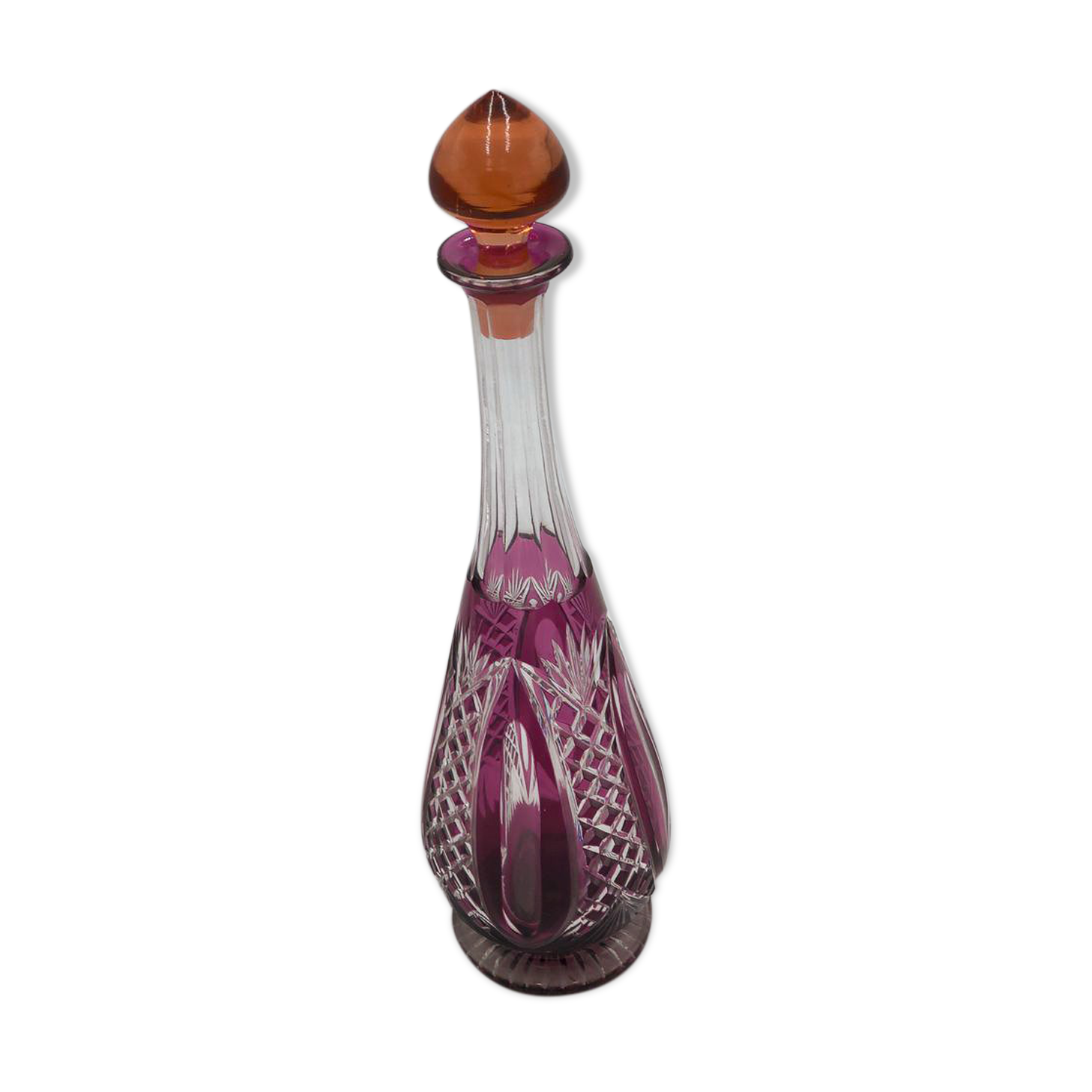 Colored crystal decanter