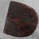 French wabi sabi low tripod stool in solid wood, 1850s