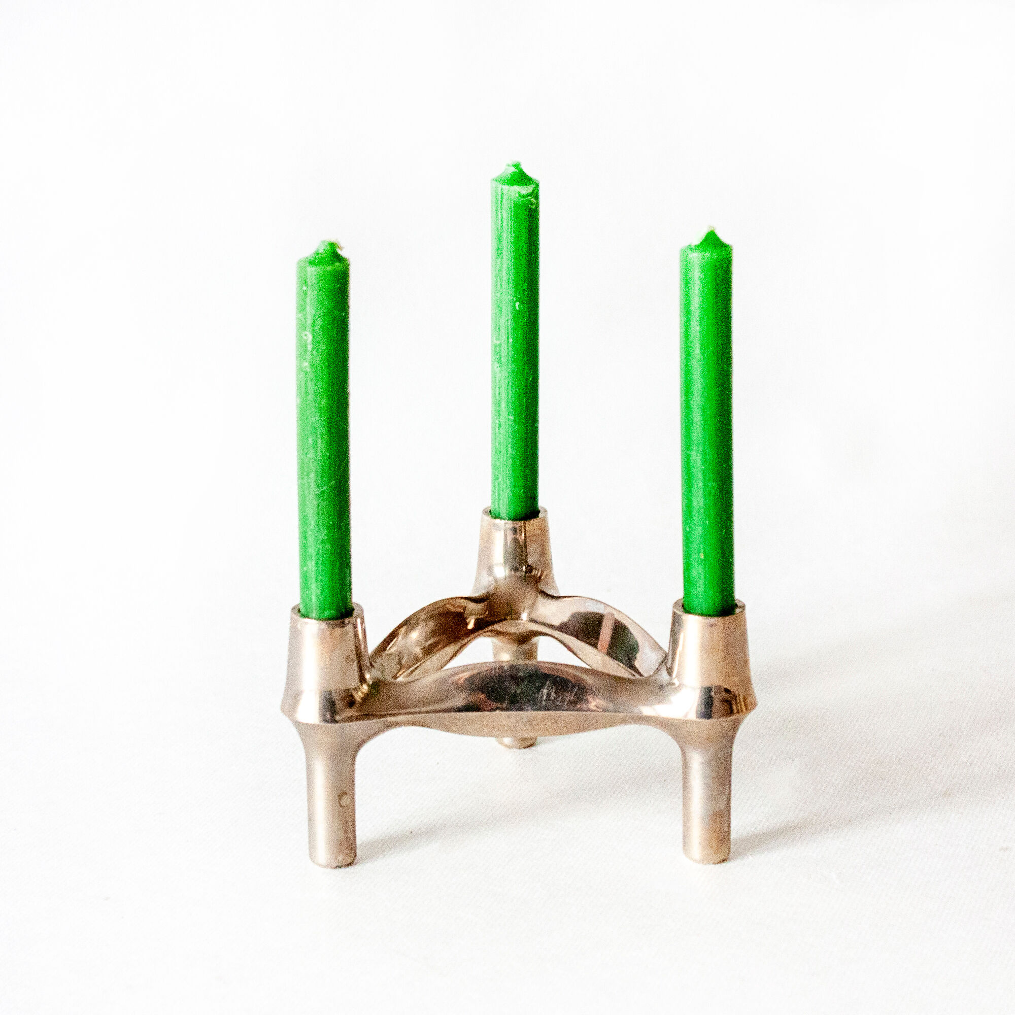 BMF Combi Leuchter Chrome Mid Century Modern Brutalist Modular Candle Holder