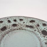 Ceremic lava cup in brown and turquoise, 1970's