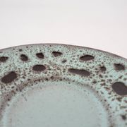 Ceremic lava cup in brown and turquoise, 1970's