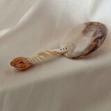 1920 French Antique Mother of Pearl and Shell Large Spoon