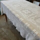 Antique crochet bedspread / tablecloth / curtain