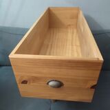 Lit bateau 3 tiroirs vintage pin massif